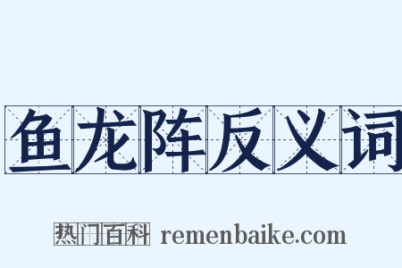 鱼龙阵反义词是什么意思的图片
